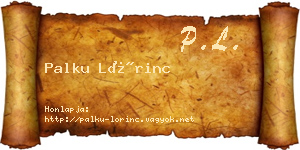 Palku Lőrinc névjegykártya